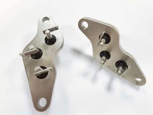 Glaskeramische hermetische elektrische voertuigconnector voor panelmontage tot 20A 540V door SSCore