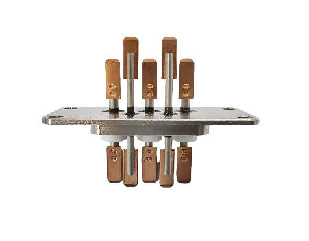 10 PINS kern koper-geplatte tin hermetische afdichting terminal met dubbele soldeerpads gemaakt door glas-keramische-metaal sintering