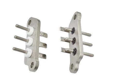 Nickel-geplatte korte lasbak verzegelde terminal met 30,6 mm naaldlengte en 1000MΩ isolatieweerstand