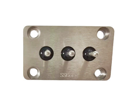 23.7mm stalen pin met één getonerd uiteinde en kleine vierkant plaat voor airconditioner compressor afdichting terminal plaat