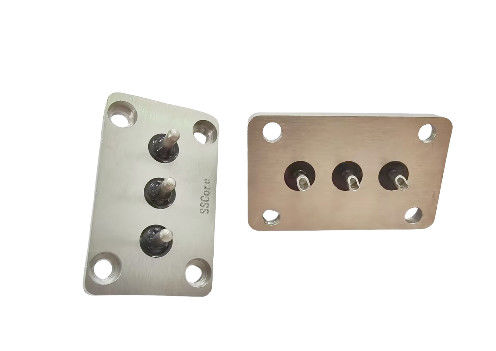 23.7mm stalen pin met één getonerd uiteinde en kleine vierkant plaat voor airconditioner compressor afdichting terminal plaat