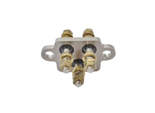 Noot M4 Messing aansluitbord met C45 plaatmateriaal met een superieure mechanische sterkte en elektrische prestaties